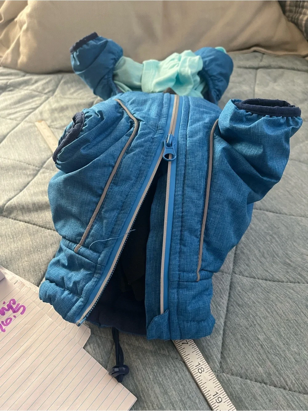 Ricki's High Performance. Blue Insulated Dog Snow/Track Suit - Size S